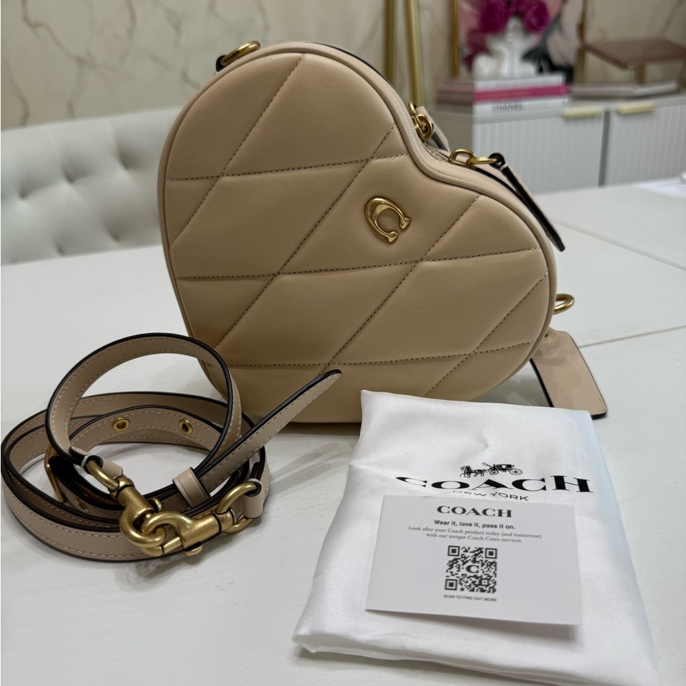 COACH quilted heart purse